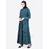 Casual elegant abaya- Teal color